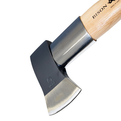 BISON Spaltbeil (1250g) mit 50cm Hickorystiel und Schneidenschutz