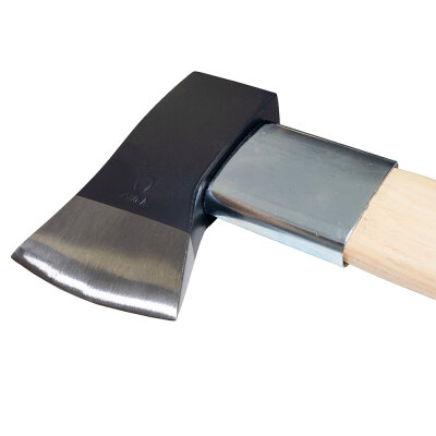 BISON Spaltaxt (2500g) mit 80cm Hickorystiel und Schneidenschutz