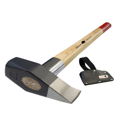 BISON Spalthammer (3000g) mit 85cm Hickorystiel und...