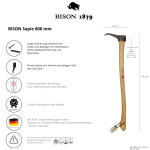 BISON 1879 Sappie 600g mit 80cm Hickory-Stiel